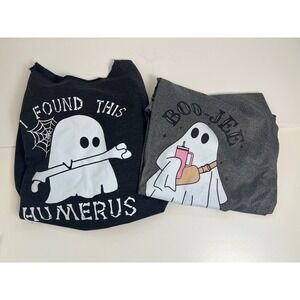 Womens Ghost Graphic Sweatshirt Pullover & tshirt "Boo-Jee"‎ Dark Gray XXL